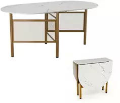 Promotions Valgomojo stalas 150x80x76 cm Baltas Sulankstomas