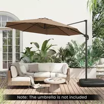 Promotions Pagrindas skėčiui 80x61x18 cm Juodas HDPE