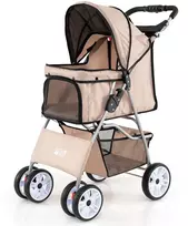 Promotions Gyvūnų vežimėlis 80x48.3x101.6 cm Smėlio spalvos