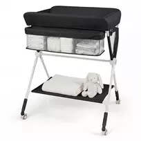 Lauko baldų komplektas Promotions Vaikiškas keičiamasis staliukas 81,3x66x95,3 cm Juodas Reguliuojamo aukščio