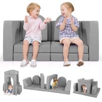 Vaikų sofa Pilka/Alyvinė/Rožinė 8 vnt.