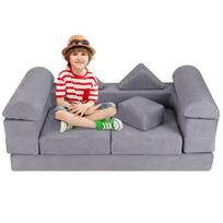 Vaikų žaidimų sofa Pilka 9 vnt.