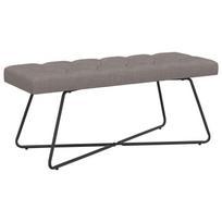 Suoliukas su mygtukų įsiuvais Taupe 110 x 40 x 46 cm Audinys