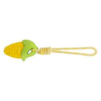 Trixie Žaislas šuniui Kukurūzų burbuolė ant virvės, TPR, 13 cm/34 cm, 1 vnt.