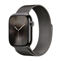 Watch Apple Watch Series 10 GPS + Cellular 42mm Slate Titanium Case with Sport Loop - Slate Milanese | MX053QL/A | 195949566387