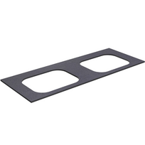 Darbo paviršius Kame Universal HPL, 2 Movado kriauklėms 121cm Black moon HPL WP/12-3/H11-P2-D