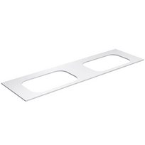 Darbo paviršius Kame Universal HPL, 2 Movado kriauklėms 160cm Baltas Matinis HPL WP/16-3/H16-P2-D