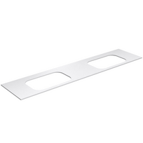 Darbo paviršius Kame Universal HPL, 2 Movado kriauklėms 200cm Baltas Matinis HPL WP/20-3/H16-P2-D