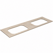 Darbo paviršius Kame Universal HPL, 2 Movado kriauklėms 160cm Earth stone HPL WP/16-3/H18-P2-D