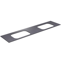 Darbo paviršius Kame Universal HPL, 2 Movado kriauklėms 200cm Black moon HPL WP/20-3/H11-P2-D