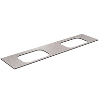Darbo paviršius Kame Universal HPL, 2 Movado kriauklėms 200cm Grey moon HPL WP/20-3/H12-P2-D