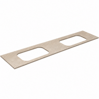 Darbo paviršius Kame Universal HPL, 2 Movado kriauklėms 200cm Earth stone HPL WP/20-3/H18-P2-D