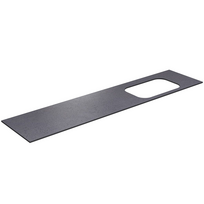 Darbo paviršius Kame Universal HPL, Movado kriauklei 200cm dešinė pusė Black moon HPL WP/20-3/H11-P2-R