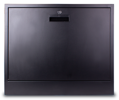 3U 19'' Sieninė skirstomoji spinta CCTV, SIGNALIZACIJA, IT/ 600x500x255mm / Juoda/ / Surinkta