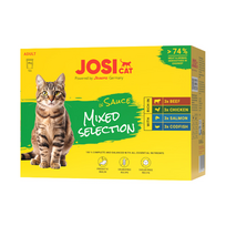 JosiCat Multipack Sauce Mixed konservų rinkinys katėms, 4x12x85g