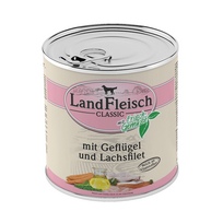 LandFleisch konservai šunims su paukštiena ir lašiša, 800 g
