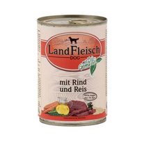LandFleisch šunų konservai su jautiena ir ryžiais, 400 g