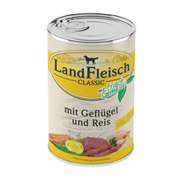 LandFleisch konservai šunims su paukštiena ir ryžiais, 400 g