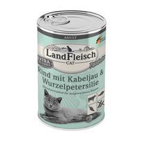 LandFleisch konservai katėms su jautiena ir menkių mėsa, 400 g
