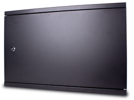 3U 19'' Sieninė skirstomoji spinta CCTV, SIGNALIZACIJA, IT/ 540x350x180mm / Juoda/ Surinkta