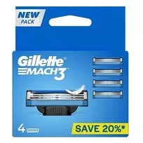 GILLETTE_Mach3 keičiamieji skustuvo peiliukai, 4 vnt.