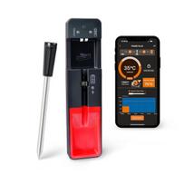 Išmanusis belaidis mėsos termometras su „Bluetooth“ programėle ir įkrovimo stotele FM213