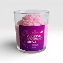 SOJŲ IR KOKOSŲ VAŠKO ŽVAKĖ „SU GIMIMO DIENA“ | 270 ML