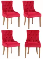 4 valgomojo kėdžių rinkinys "Aberdeen velvet", antikvarinis, šviesus