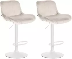 2 baro kėdžių rinkinys "Solon", baltas aksomas