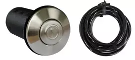 Maisto atliekų smulkintuvas ISE Brushed Steel Button