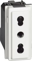 Italian standard socket 2P+E 16 A 250 Vac - center distance 19 mm and 26 mm BT-KW4180 | 8005543614266