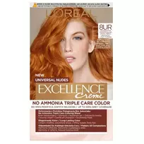 L'OREAL_Universal Nudes Excellence Creme ilgalaikiai plaukų dažai 8UR Light Copper