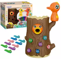 WOOPIE Magnetinis arkadinis žaidimas "Pagauk kirminą" 2 danieliai + 10 kirminų