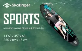 Deska SUP SKATINGER Grey sports 350x89x15 Yoga