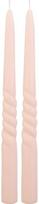 Pietų stalo žvakės MID TWIRL SOFT PINK, 2 vnt.