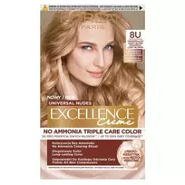 L'OREAL_Excellence Creme Universal Nudes plaukų dažai, universalus šviesiai rusvas atspalvis 8U