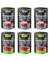 SUPER RAFI Cat Mix 2 skoniai 6x400g šlapias kačių maistas