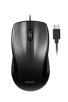 Laidinė optinė USB-C pelė DELTACO, 3 mygtukai su slinkties ratuku, 1200 DPI, juoda / MS-711-C / 1903341