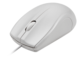 Laidinė optinė pelė DELTACO, 3 mygtukai su slinkties ratuku, 1200 DPI, balta 1,2 m USB-A jungtis / MS-711-W / 1903340
