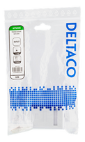 Ekranuotas tinklo lizdas FTP 1xRJ45, Cat6 DELTACO baltas / VR-216