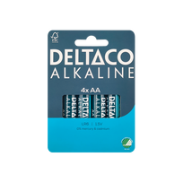 AA šarminės baterijos DELTACO, 4 vnt. pakuotė / LR6-4B / 1903314
