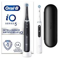 Oral-B iO iO5 Black  AND  White Electric Toothbrushes Designed by Braun, 2-Pack