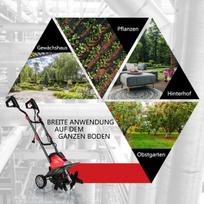 Costway elektrinis vairalazdė ir kultivatorius elektrinis vairalazdė sodo grąžtas raudonos ir juodos spalvos