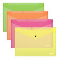 Plastikinis vokas Glossy Neon ErichKrause A4, 1vnt.