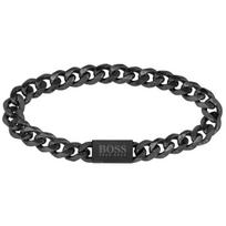 Elegantiška juoda vyriška apyrankė Chain Link 1580145 - Ilgis: 19 cm