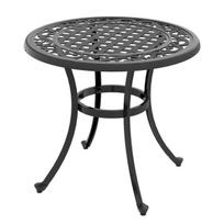 Lauko staliukas aliuminio liejinio 60x60x53 cm vintažinio stiliaus juodas
