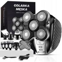 Barzdaskutė Vyriškas skustuvas HGPT01 Silver Sharky, 6in1, 5D galvutės, USB, juodas