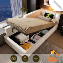 Daybed lova su hidrauline daiktadėže ir USB-C 90x200cm 1 vnt