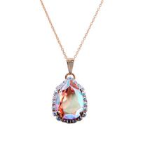 Kaklo papuošalas moterims DiamondSky Celestial Drop III (Rose Peach Shimmer) su Swarovski kristalais