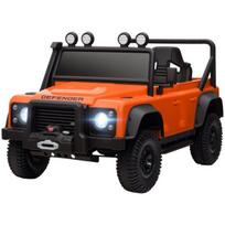 Vaikiškas elektrinis automobilis, 12V, nuotolinio valdymo, muzika, signalas, LED, oranžinis